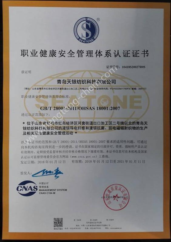 OHSAS 18001：管理体系认证中文